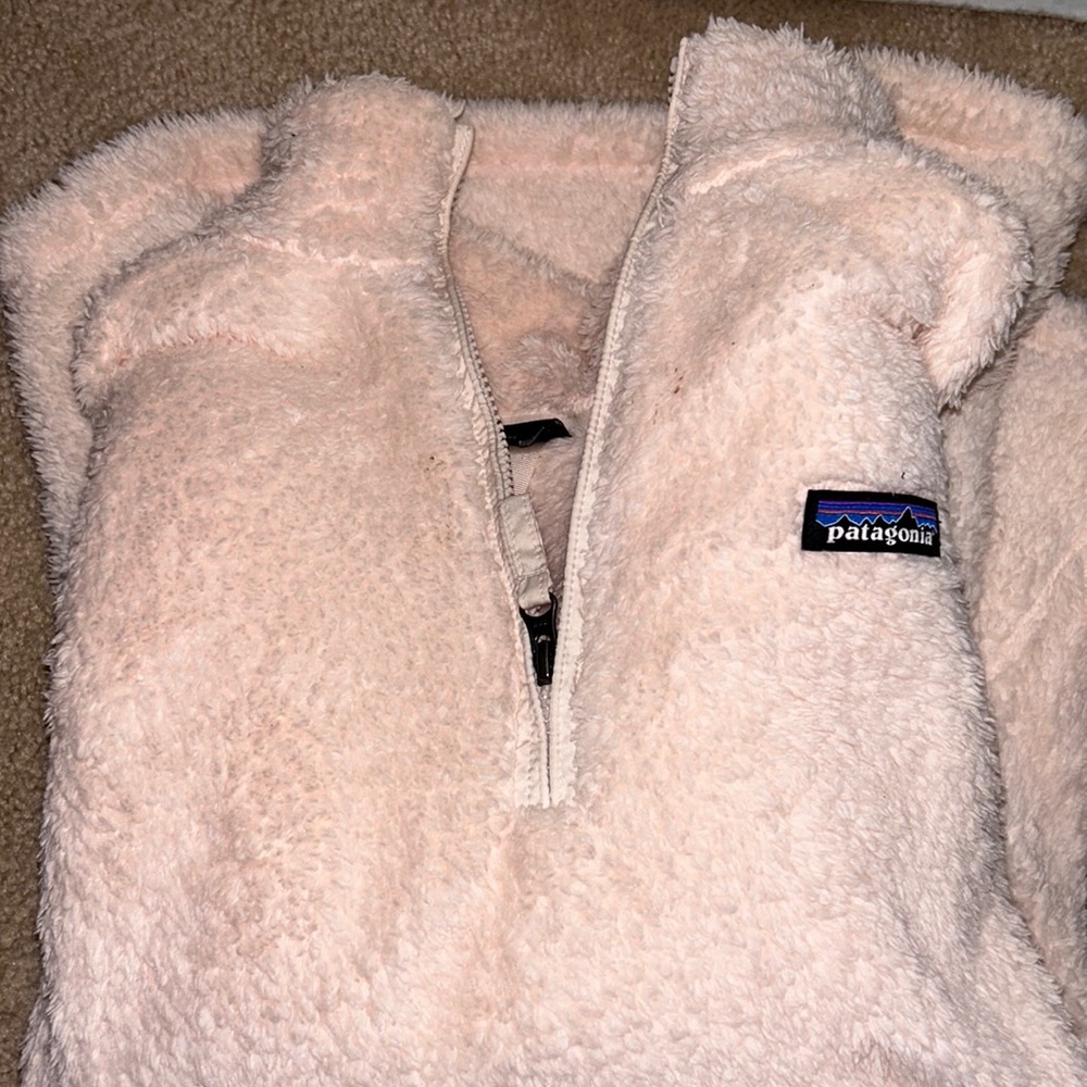 Pink Patagonia fluffy Quater Zip